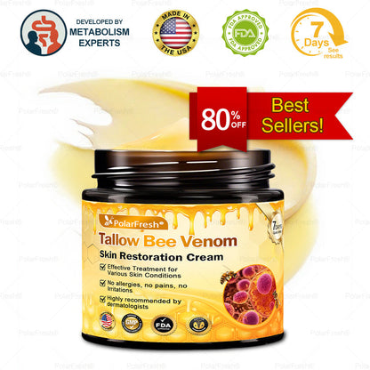 🏥A professional team of dermatologists has experimentally developed PolarFresh® Tallow Bee Venom Skin Restoration Cream – Repairs and protects, preventing recurrence